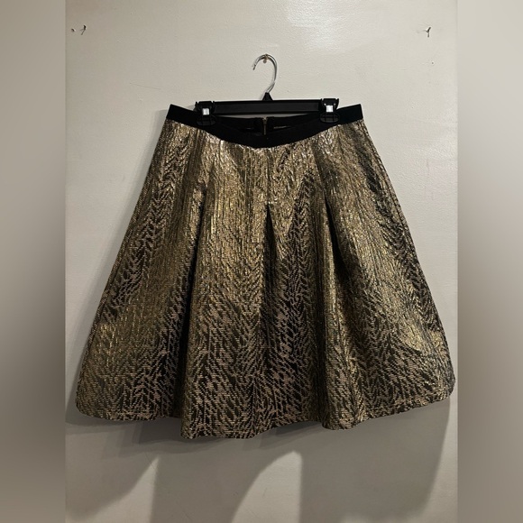 Cato Metallic A-Line Skirt party pleated flare size 14 plus Christmas gala - Picture 13 of 13